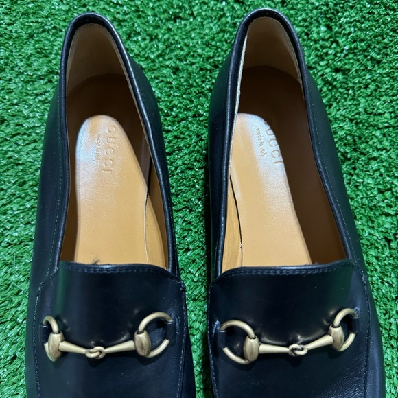 GUCCI Jordaan Leather Bit Loafers - Picture 4 of 14